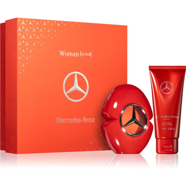 Mercedes-Benz Woman In Red rinkinys moterims (EDP, 90 ml + kūno losjonas, 100 ml)