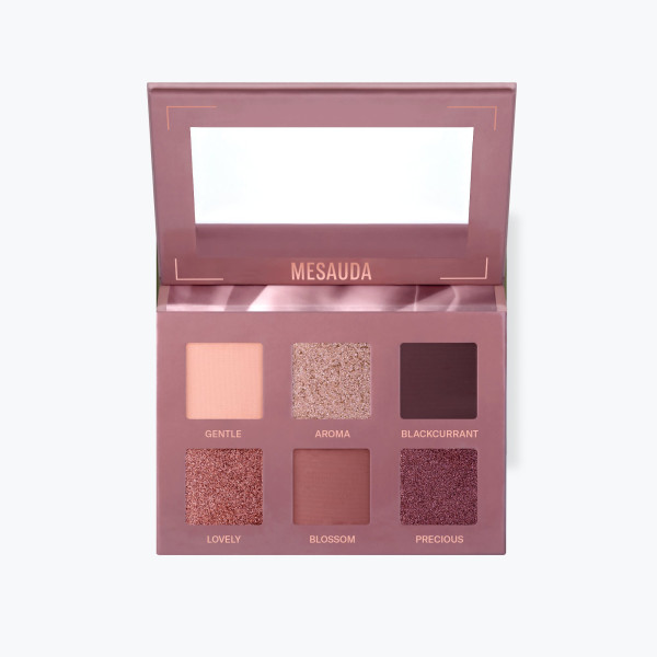 Mesauda Bare Harmony Eyeshadow Palette akių šešėlių paletė, atspalvis: 201 Tender Mauve, 6 g