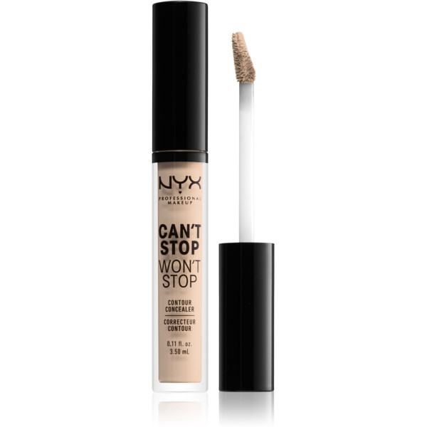 Nyx Can´t Stop Won´t Stop Full Coverage Contour Concealer skystas maskuoklis, atspalvis: 02 Alabaster, 3,5 ml