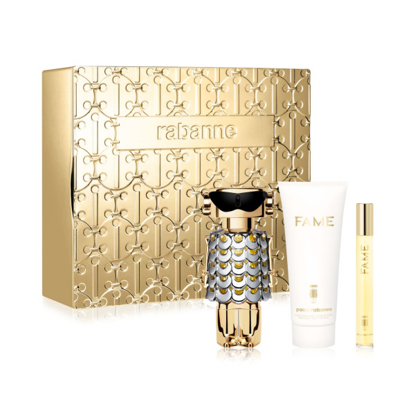 Paco Rabanne Fame rinkinys moterims (EDP, 80 ml + kūno losjonas, 100 ml + EDP, 10 ml)