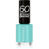 Rimmel 60 Seconds Super Shine greitai džiūstantis nagų lakas, atspalvis: 878 Roll In The Grass, 8 ml