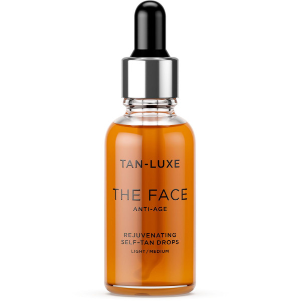 Savaiminio įdegio lašai veido odai Tan-Luxe The Face Anti-Age Self-Tan Drops Light / Medium, 30 ml, brandžiai veido odai