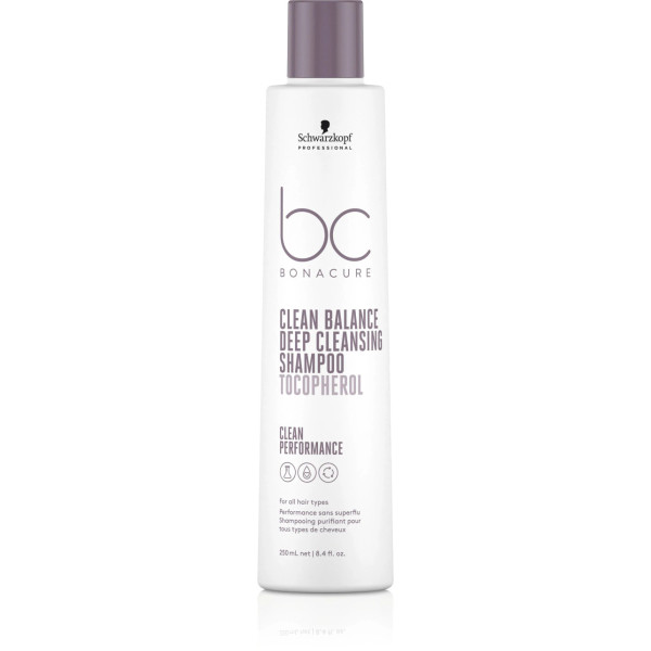  Schwarzkopf Professional BC Bonacure Clean Balance Deep Cleansing Shampoo giliai valantis šampūnas, 250 ml