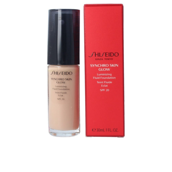 Shiseido Synchro Skin Glow Luminizing Fluid Foundation SPF 20 makiažo pagrindas, atspalvis: Rose 3, 30 ml