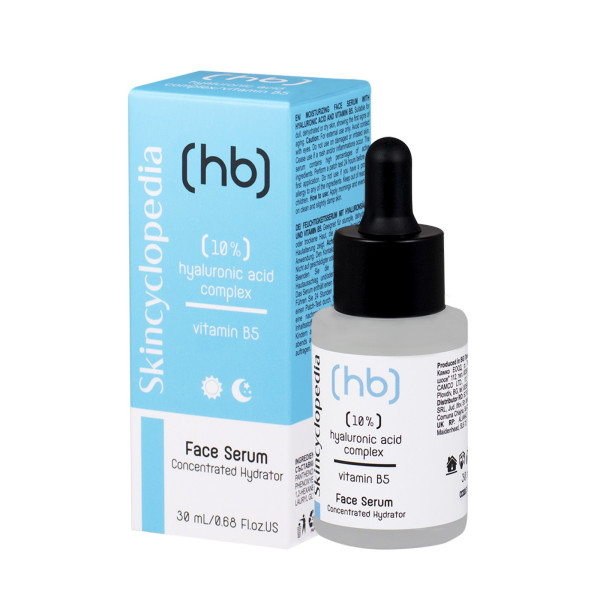 Skincyclopedia Face Serum Concentrated Hydrator veido serumas su 10% Hialurono rūgšties kompleksu ir vit B5, 30 ml