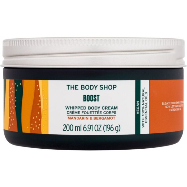 The Body Shop Boost Whipped Body Cream plaktos konsistencijos kūno kremas, 200 ml