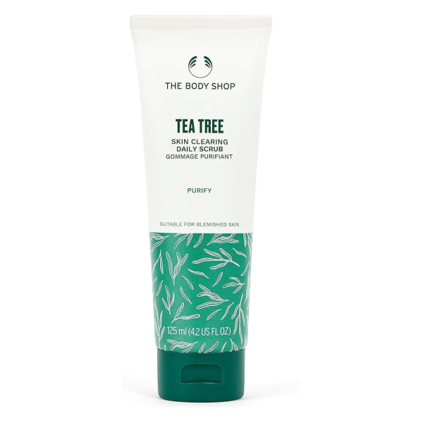 The Body Shop Tea Tree Skin Clearing Daily Scrub arbatmedžių veido šveitiklis, 125 ml