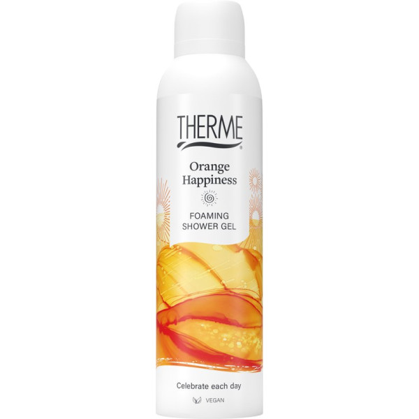 Therme Orange Happiness Foaming Shower Gel dušo putos, 200 ml