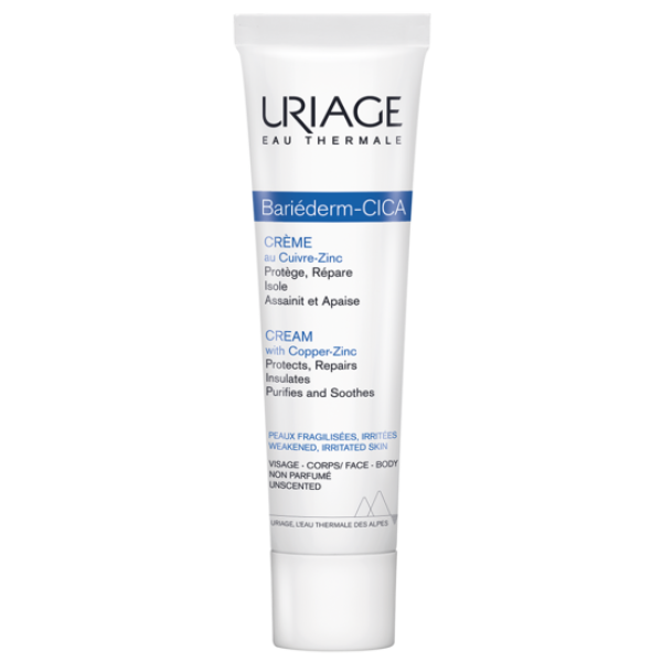 Uriage Bariéderm Cica-Repair Cream atkūriamasis kremas su CU-ZN, 40 ml