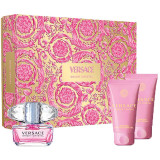 Versace Bright Crystal rinkinys moterims (EDT, 50 ml + kūno losjonas, 50 ml + dušo želė, 50 ml)