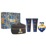 Versace Pour Femme Dylan Blue rinkinys moterims (EDP, 100 ml + kūno losjonas, 100 ml + dušo želė, 100 ml + kosmetinė)