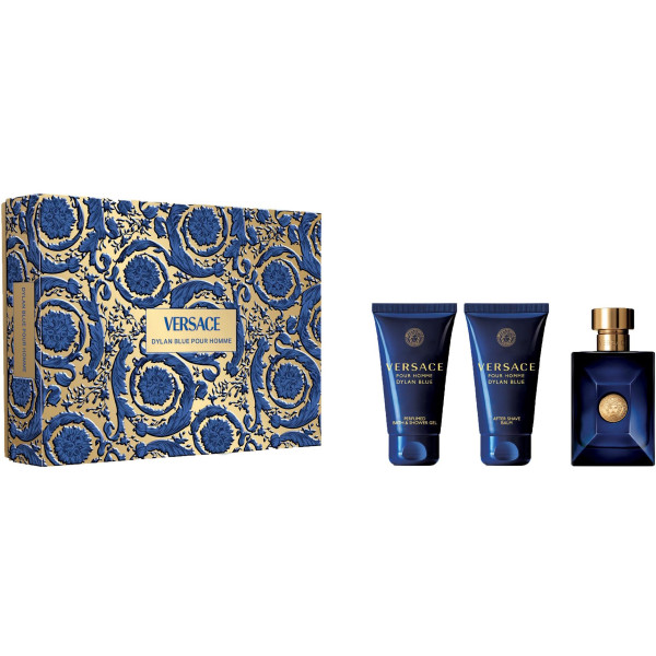 Versace Pour Homme Dylan Blue rinkinys vyrams (EDT, 50 ml + dušo želė, 50 ml + balzamas po skutimosi, 50 ml)