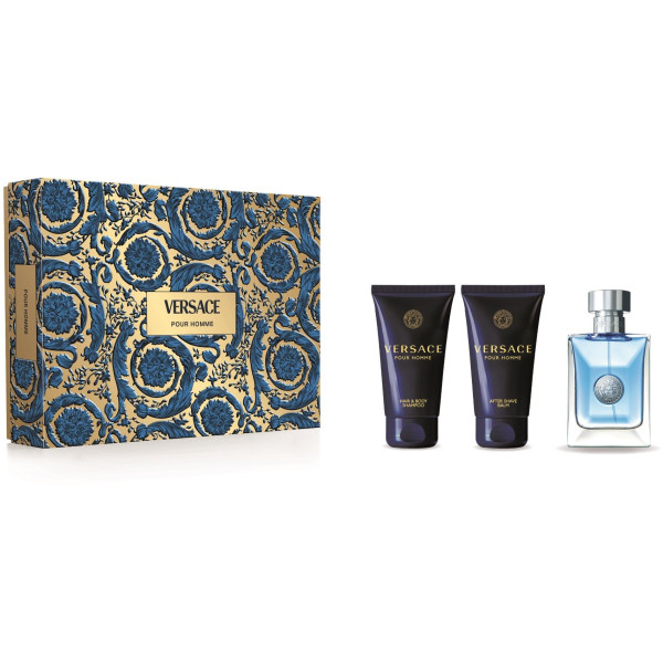 Versace Pour Homme rinkinys vyrams (EDT, 50 ml + dušo želė, 50 ml + balzamas po skutimosi, 50 ml)