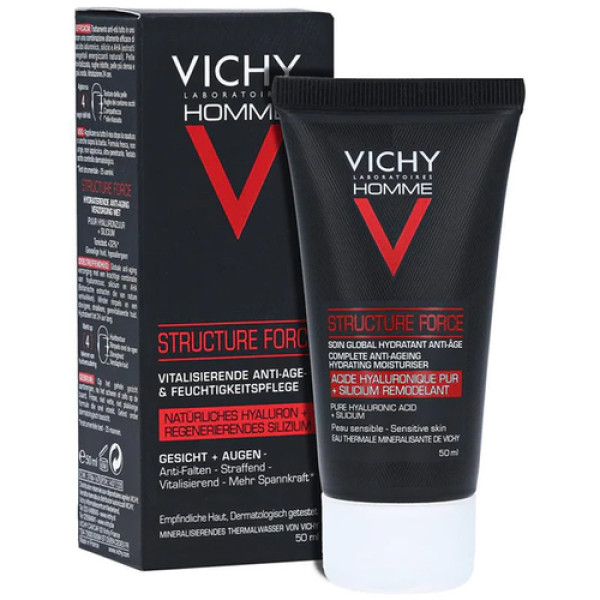 Vichy Homme Structure Force Hydrating Moisturiser drėkinamasis veido kremas vyrams, 50 ml