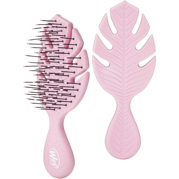 WETBRUSH GO GREEN MINI DETANGLER PINK plaukų šepetys