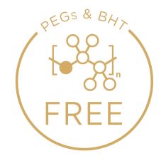 PEG & BHT Free –  PEG & BHT Free –  GMT Beauty kosmetikos sudėtyje nėra kenksmingų PEG (Polyethylene Glycol) ir BHT (butylated hydroxytoluene) medžiagų